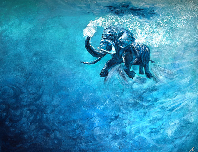 16-ae-fineart-SwimmingElephant_50x40