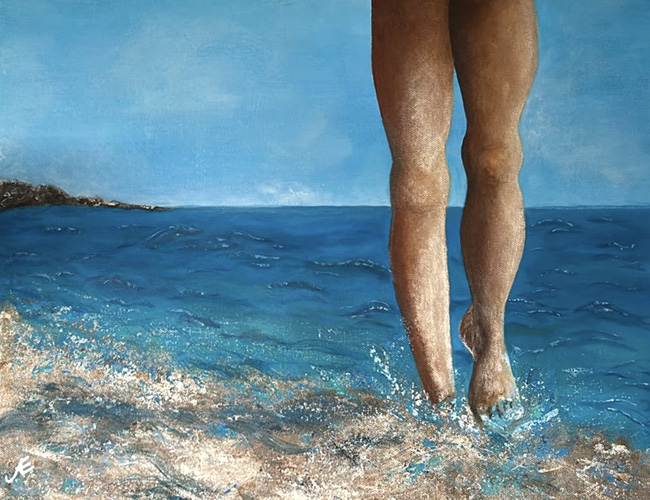 15-ae-fineart-Walking-at-the-shore_40x50